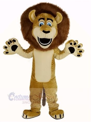 Strong Alex The Lion Mascot Costume Animal