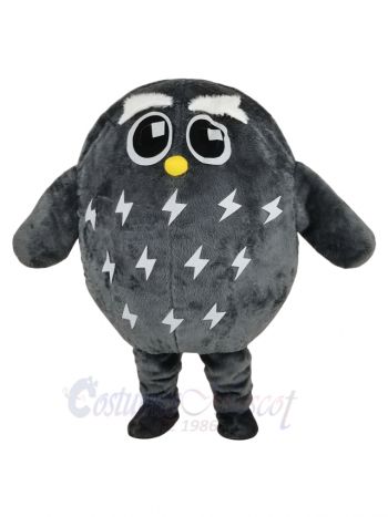 Cute Grey Owl Mascot Costume Animal