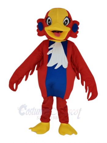 Yellow Head Red Swan Bird Mascot Costume Animal