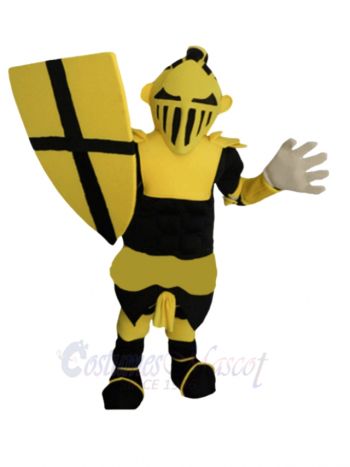 Black and Yellow Knight Warrior Mascot Costumes