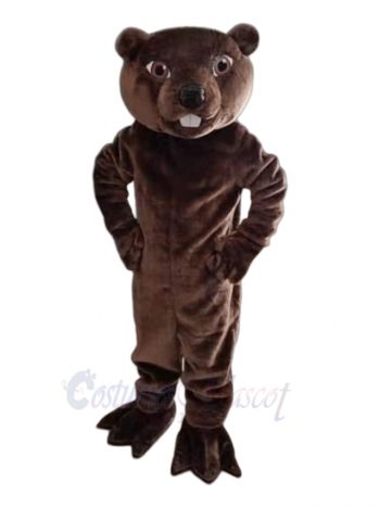 Comical Beaver Mascot Costume Animal