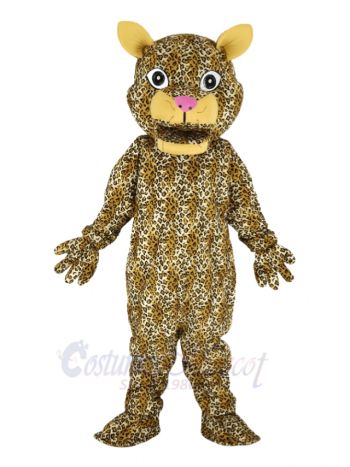 Leaping Leopard Mascot Costume Animal