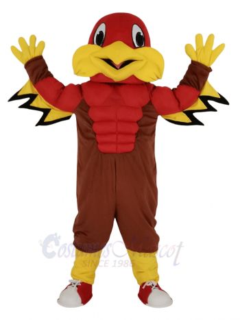 Cute Red Eagle Mascot Costume Animal