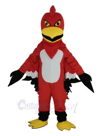 Red and White Thunderbird Mascot Costume Animal