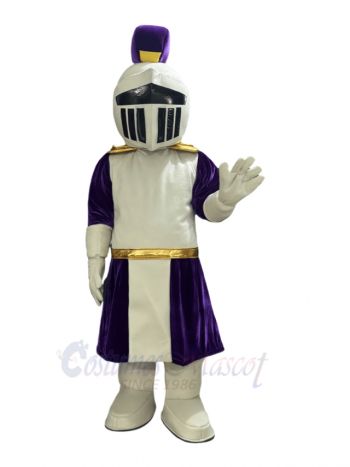 Purple and Golden Knight Mascot Costume