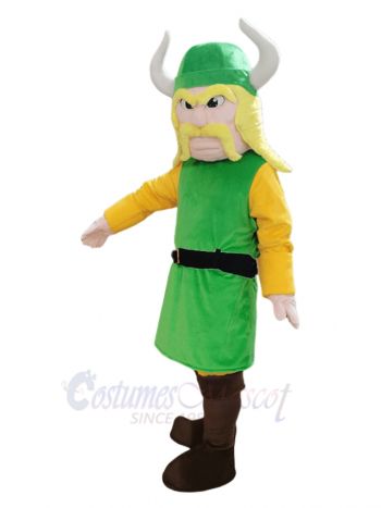 Pirate in Green Clothes Mascot Costume People