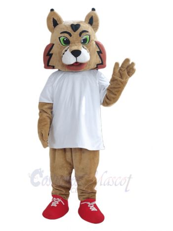 Powerful Wildcat Mascot Costume Animal