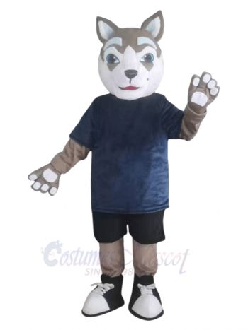 Strong Husky Dog Mascot Costume Animal