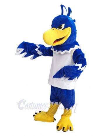 Blue and White Hawk Mascot Costume Animal