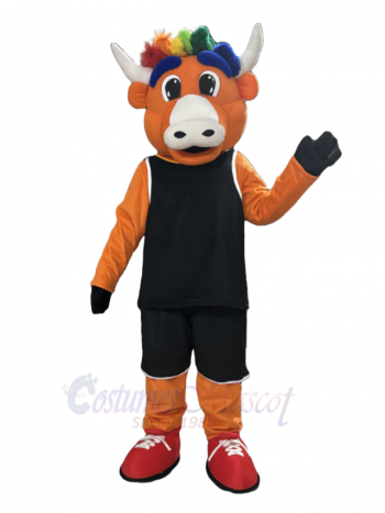 Orange Bull Mascot Costume Animal