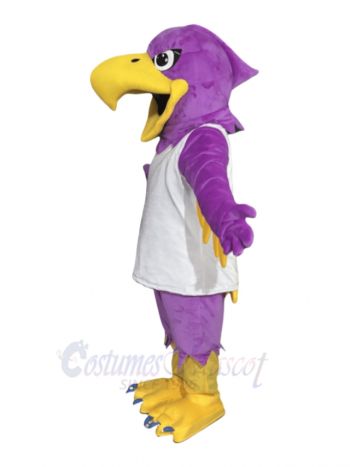 Purple Falcon Bird Mascot Costume