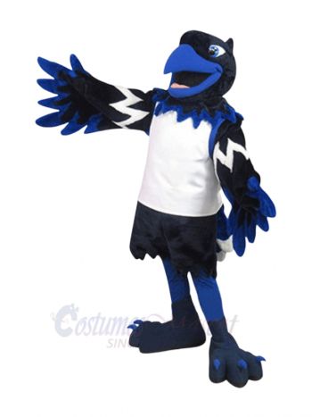 Black and Blue Phoenix Bird Mascot Costume