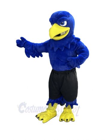 Blue Strong Falcon Bird Mascot Costume