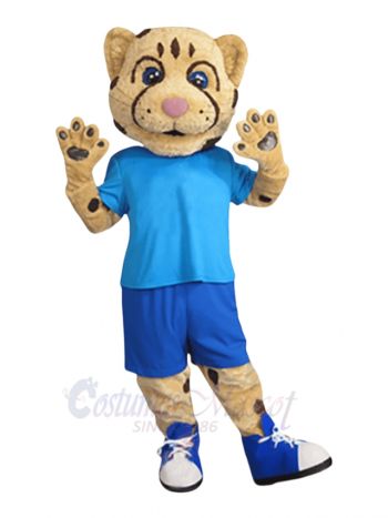 Sporty Cheetah Mascot Costume