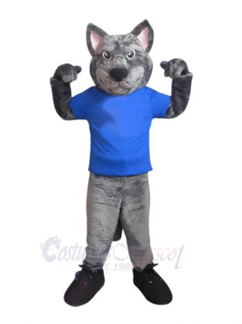 Gray Panther Mascot Costume