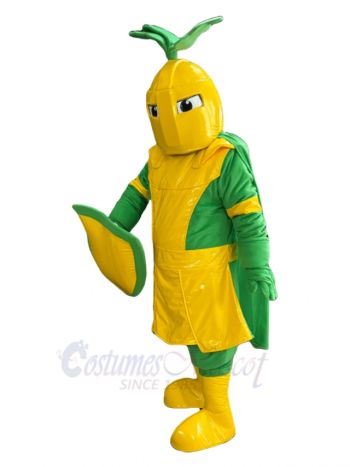 Golden and Green Knight Mascot Costume People